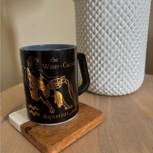Black Zodiac Aquarius Mug